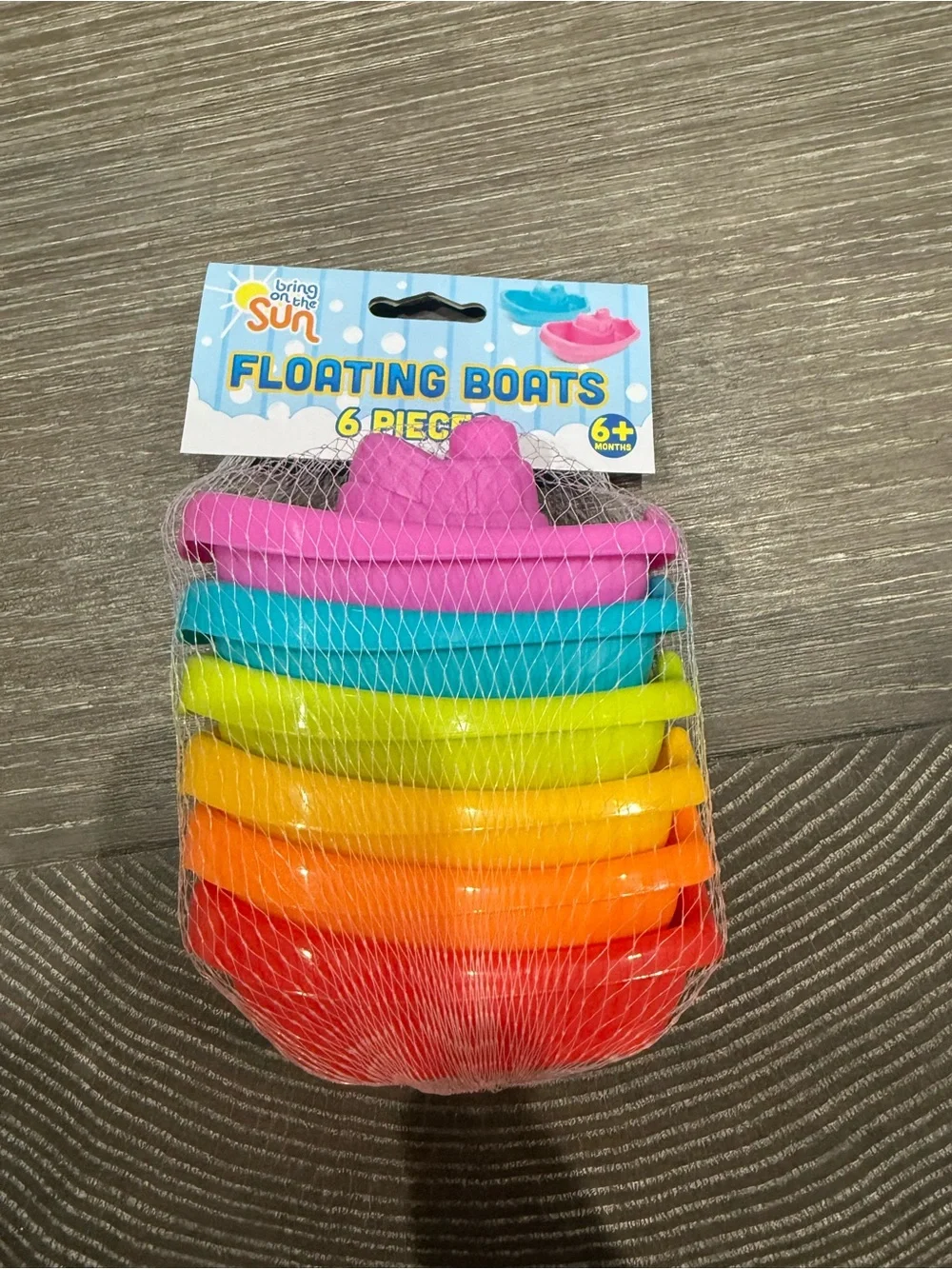 NWT Kids Floating Boats - Multicolor 6-Piece Bath Toy